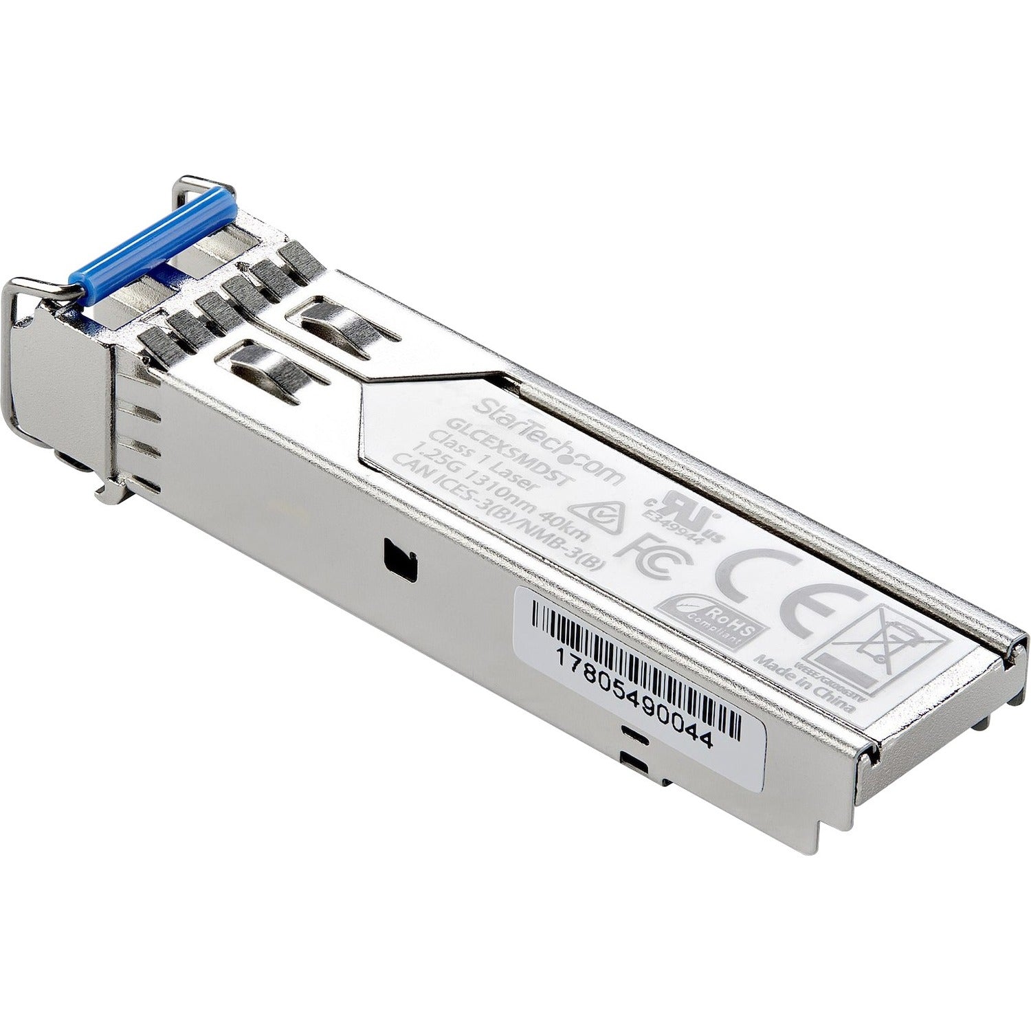 StarTech.com SFP (mini-GBIC) Module, 1 x LC Duplex, 1000Base-EX, Single-mode Optical Fiber, 1.25 Gbps, Hot-swappable, 1 Each