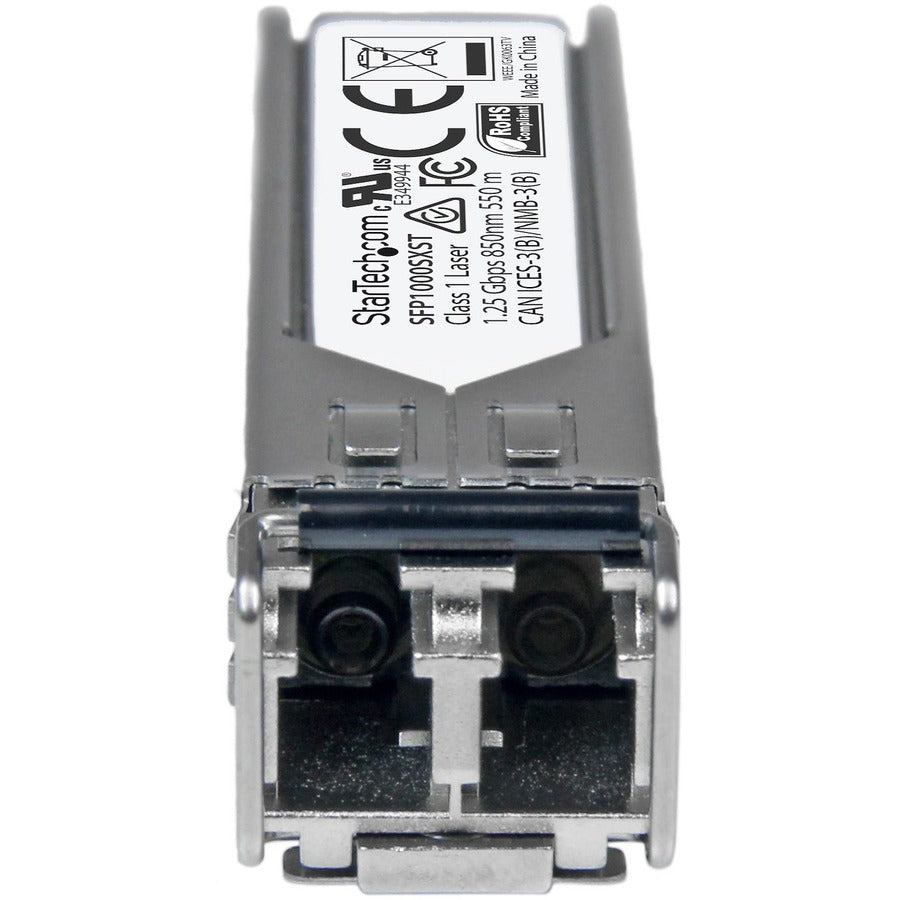StarTech.com SFP (mini-GBIC) Module, 1 x LC Duplex, 1000Base-SX, Multi-mode Optical Fiber, 1.25GbE, Hot-swappable, Packaged Quantity: 1 Each