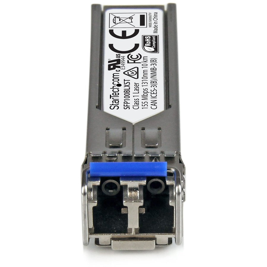 StarTech.com SFP Module, Single-Mode, LC Duplex, 100Base-LX, 155 Mbps, Hot-Swappable, 1 Each