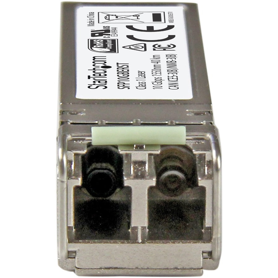 StarTech.com SFP+ Module, 10GBase-ER, LC Duplex, Single-Mode, Optical Fiber, Hot-Swappable, 10 Gigabit Ethernet, 1 Each