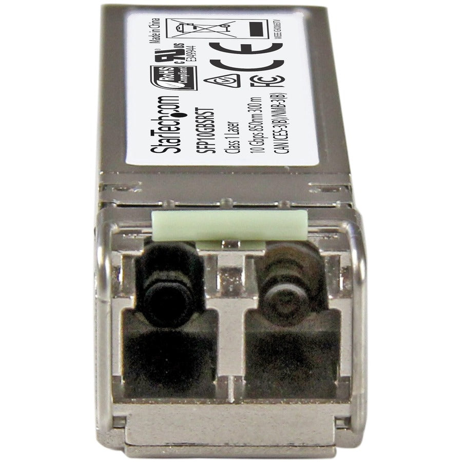 StarTech.com SFP+ Module, 10GBase-SR, LC Duplex, Multi-mode Optical Fiber, Hot-swappable, 10 Gigabit Ethernet, 1 Each