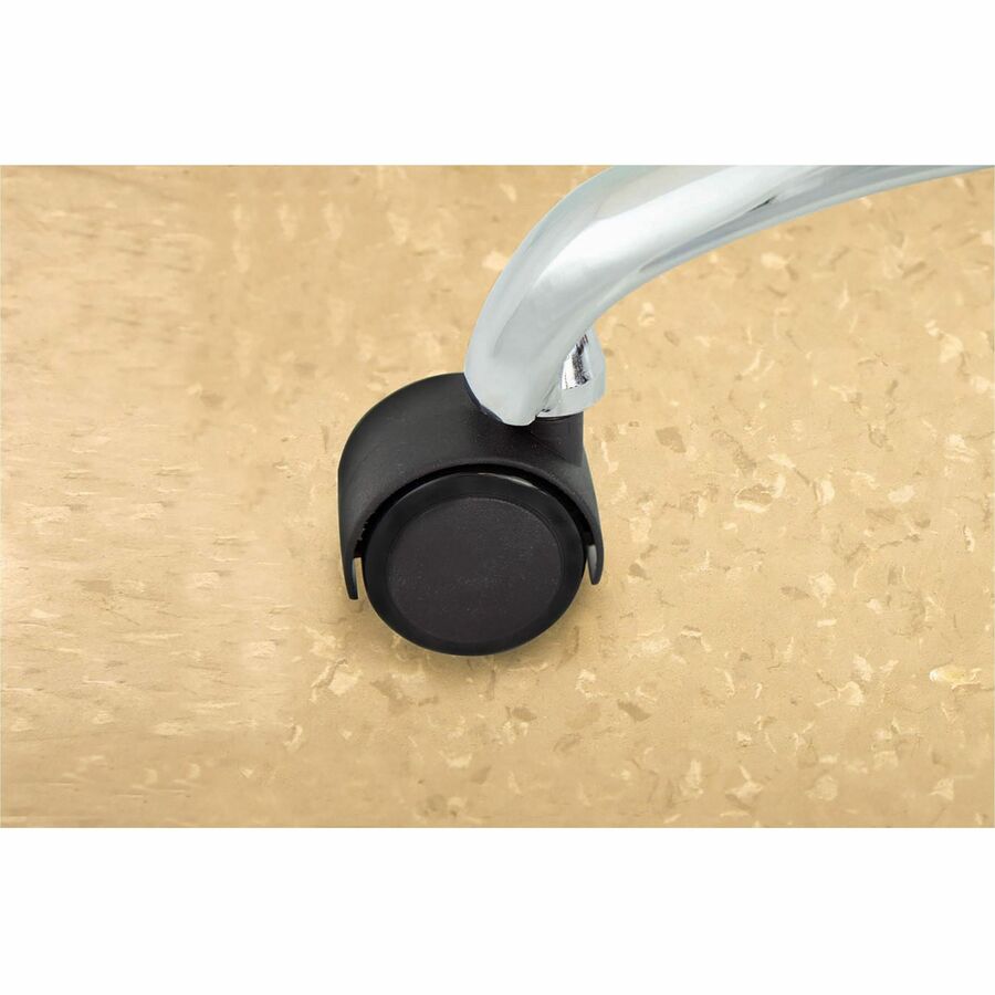 Master Caster Duet Noiseless Chair Mat Casters, 2" Diameter, 110 lb Load Capacity, Polyurethane, Matte Black, 1 Set