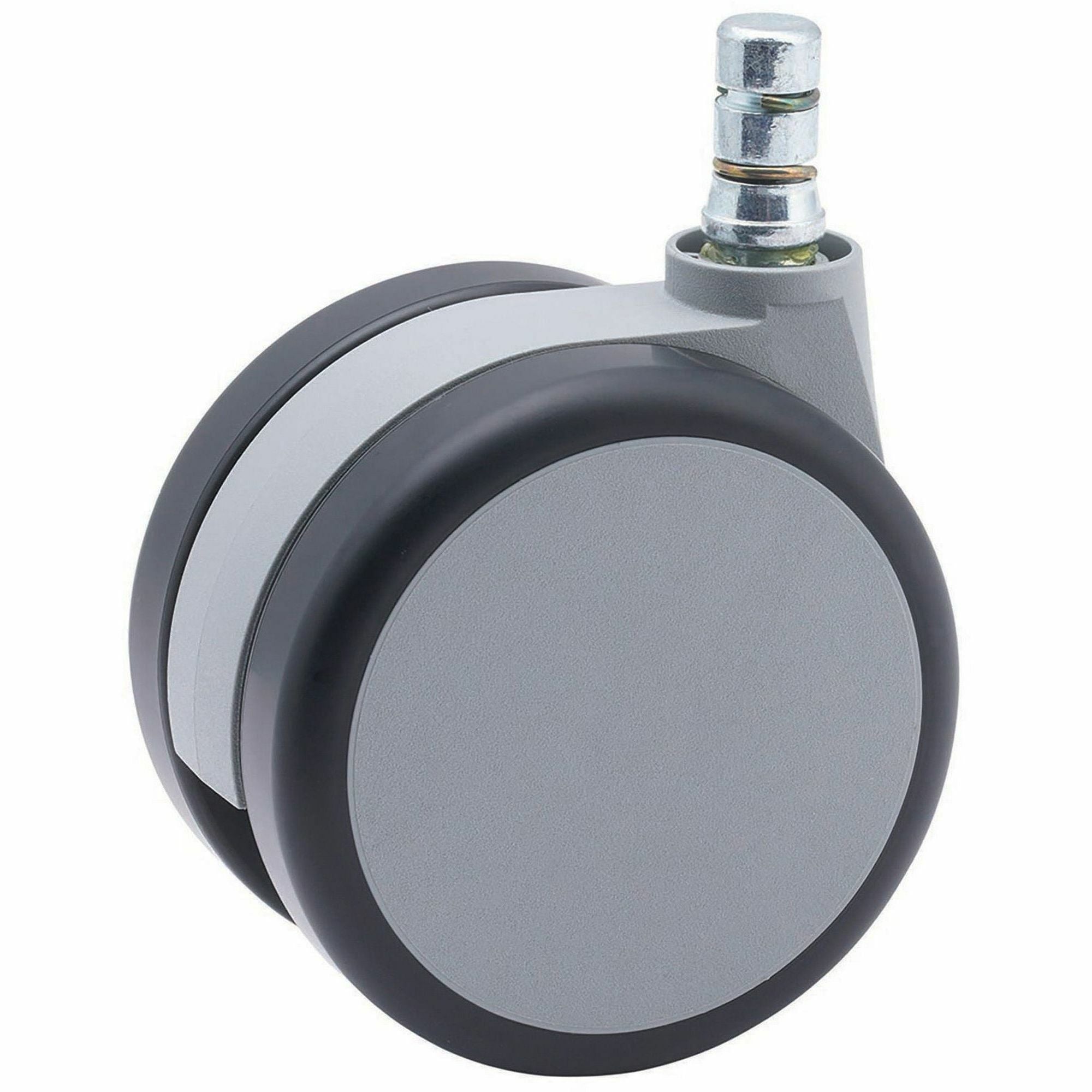 Master Caster Gemini Heavy-Duty Chair Mat Casters, 3" Diameter, 220 lb Load Capacity, Urethane, Black/Gray, 1 Set
