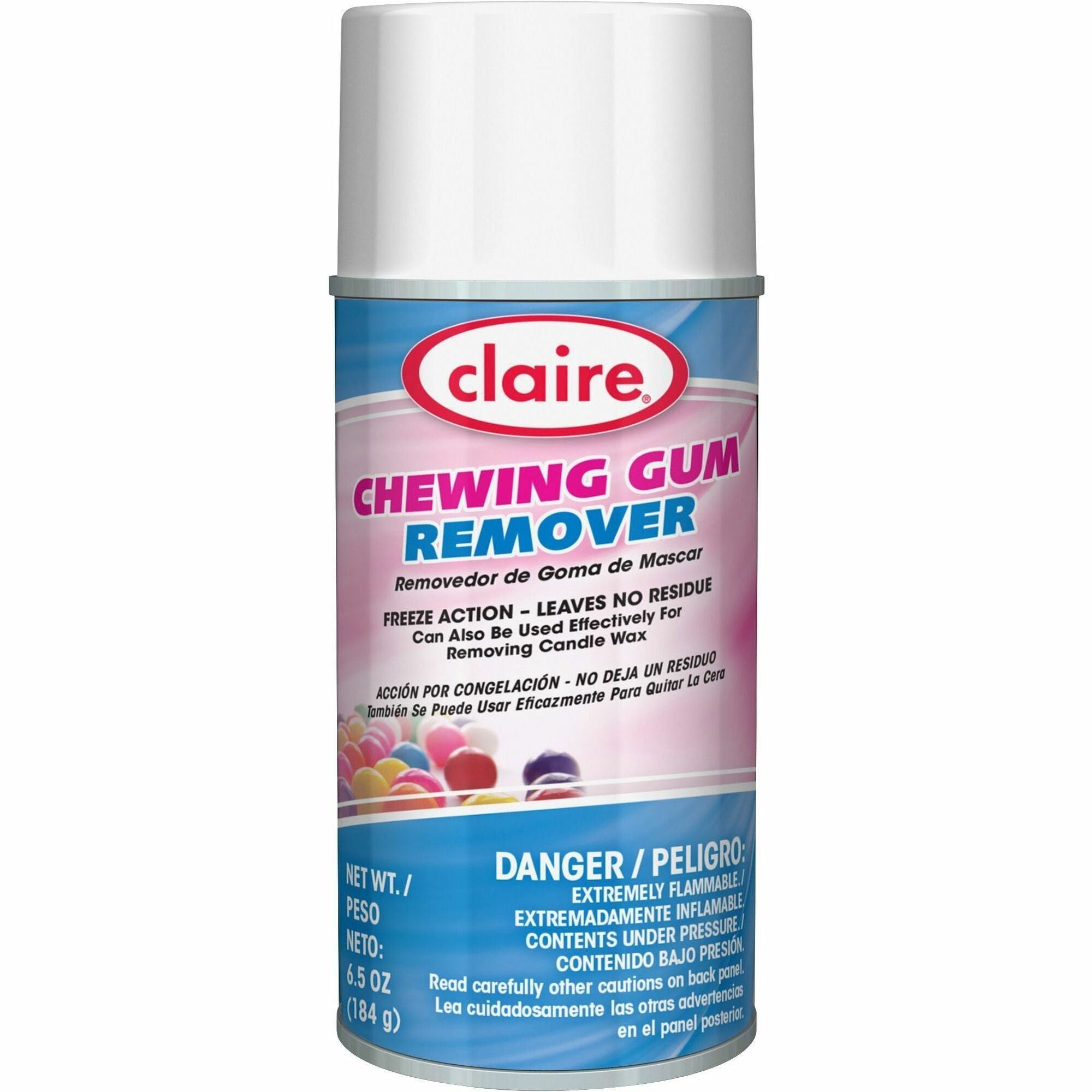 Claire Chewing Gum Remover, 6.5 fl oz Can, Cherry Scent, Residue-Free, Non-Staining, Chemical-Free, CFC-Free, 1 Each
