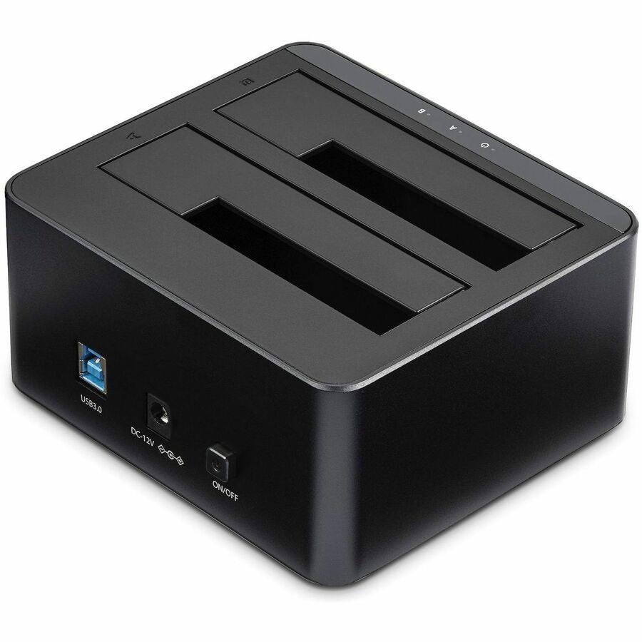 StarTech.com Dual-Bay SATA Drive Dock, Supports 2 x 2.5"/3.5" SSDs/HDDs, USB 3.1 Type B, UASP, Hot Swappable, Black, 1 Each