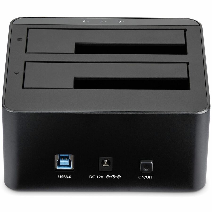 StarTech.com Dual-Bay SATA Drive Dock, Supports 2 x 2.5"/3.5" SSDs/HDDs, USB 3.1 Type B, UASP, Hot Swappable, Black, 1 Each