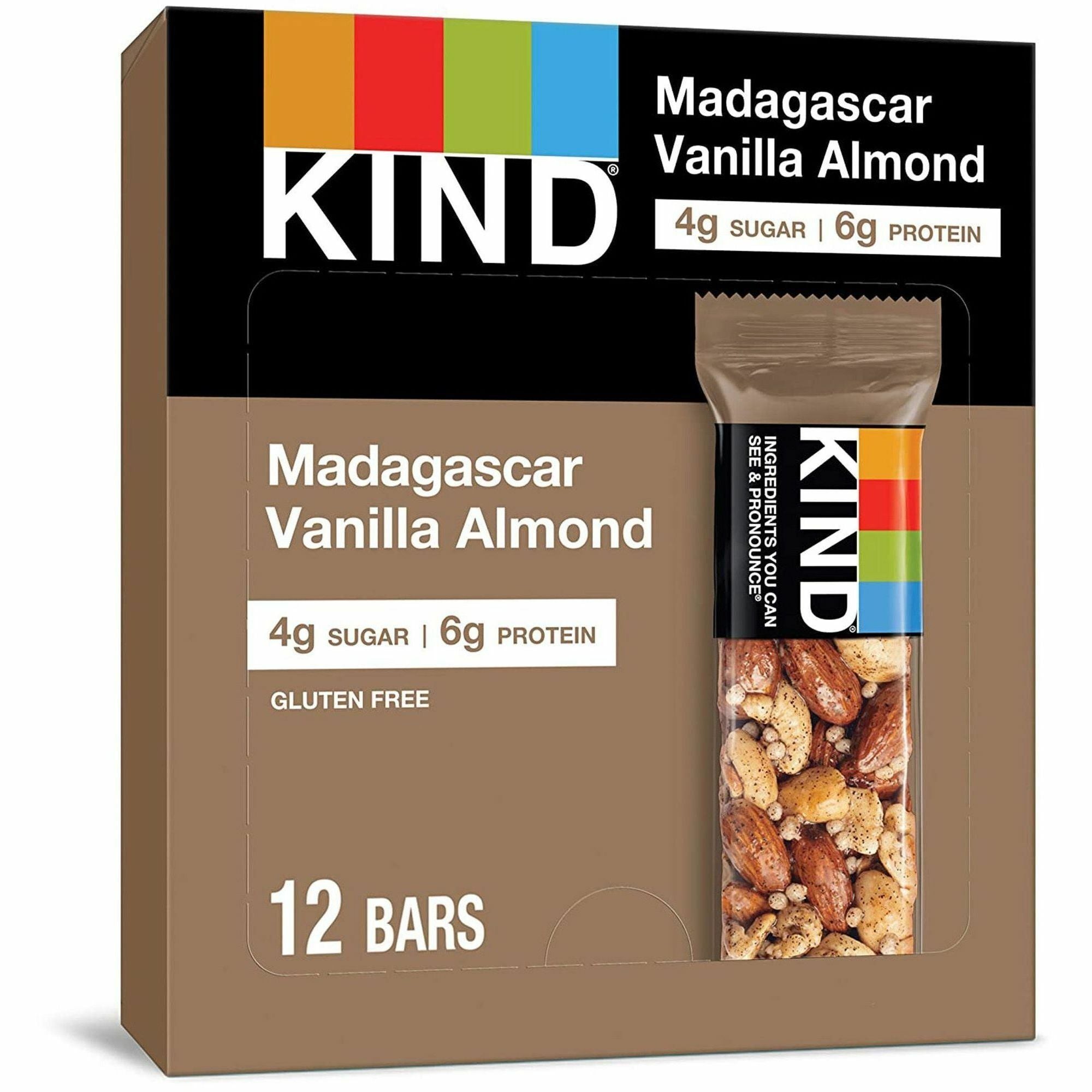 Trans Fat Free, High-fiber, Low Sodium, Dairy-free, Gluten-free - Madagascar Vanilla Almond - 1.41 oz - 1 Box