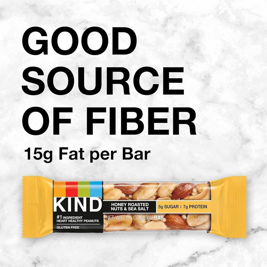 Trans Fat Free, High-fiber, Low Sodium, Dairy-free, Gluten-free - Honey Roasted Nuts & Sea Salt - 1.41 oz - 1 Box