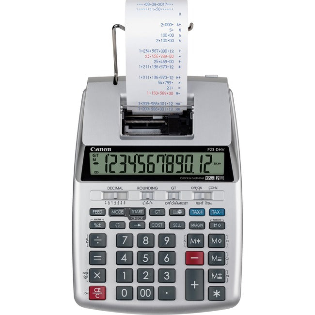 Clock, Calendar, Decimal Point Selector Switch, Sign Change - 2.2" Height x 6.4" Width x 9.1" Length - Silver - 1 Each