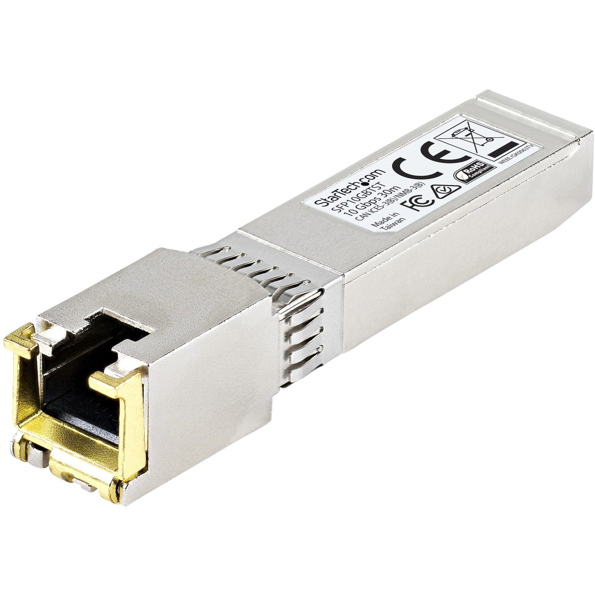 StarTech.com MSA Compliant SFP+ Transceiver Module - 10GBASE-T