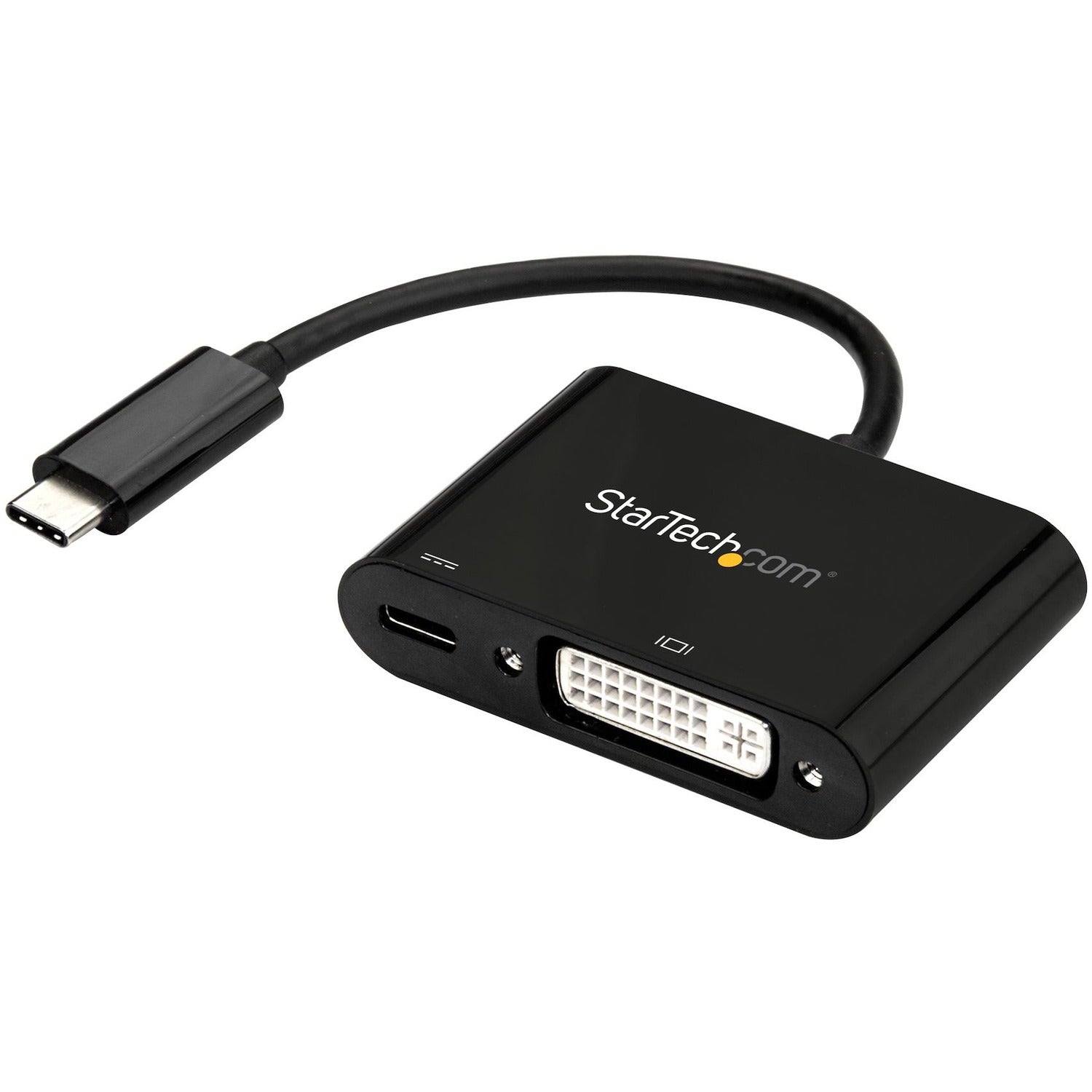 StarTech.com USB-C to DVI Adapter with USB Power Delivery - 1920 x 1200 - Black
