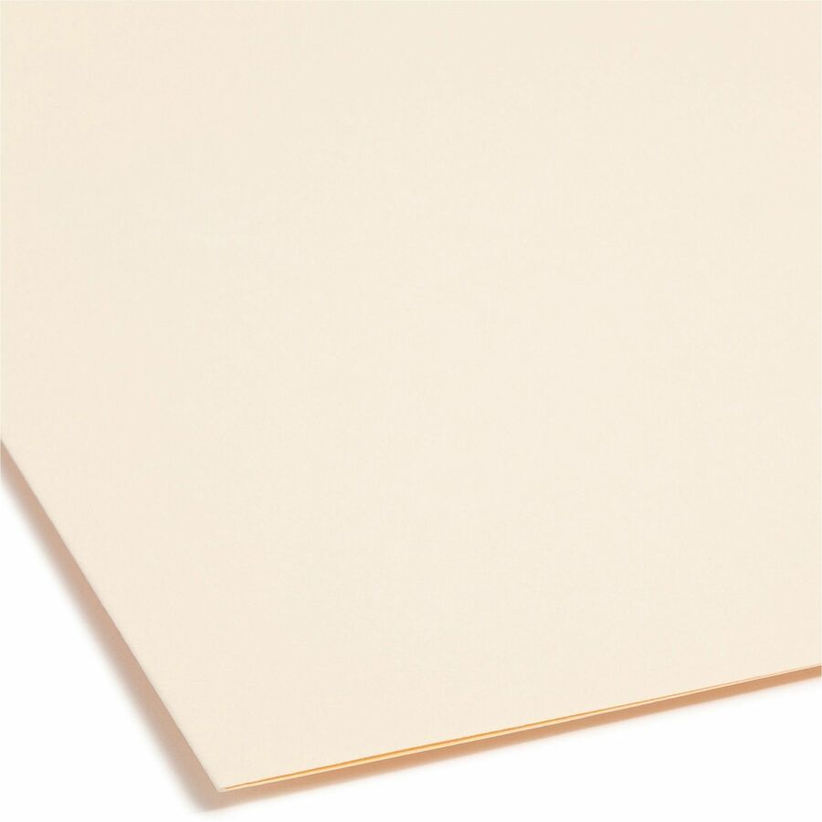 Smead SuperTab 1/3-Cut Letter Size Recycled Fastener Folders, 2 Prong K Style, 2" Capacity, Reinforced Tab, 14 pt. Manila, Assorted Tab Positions, 2 Ply, 50/Box