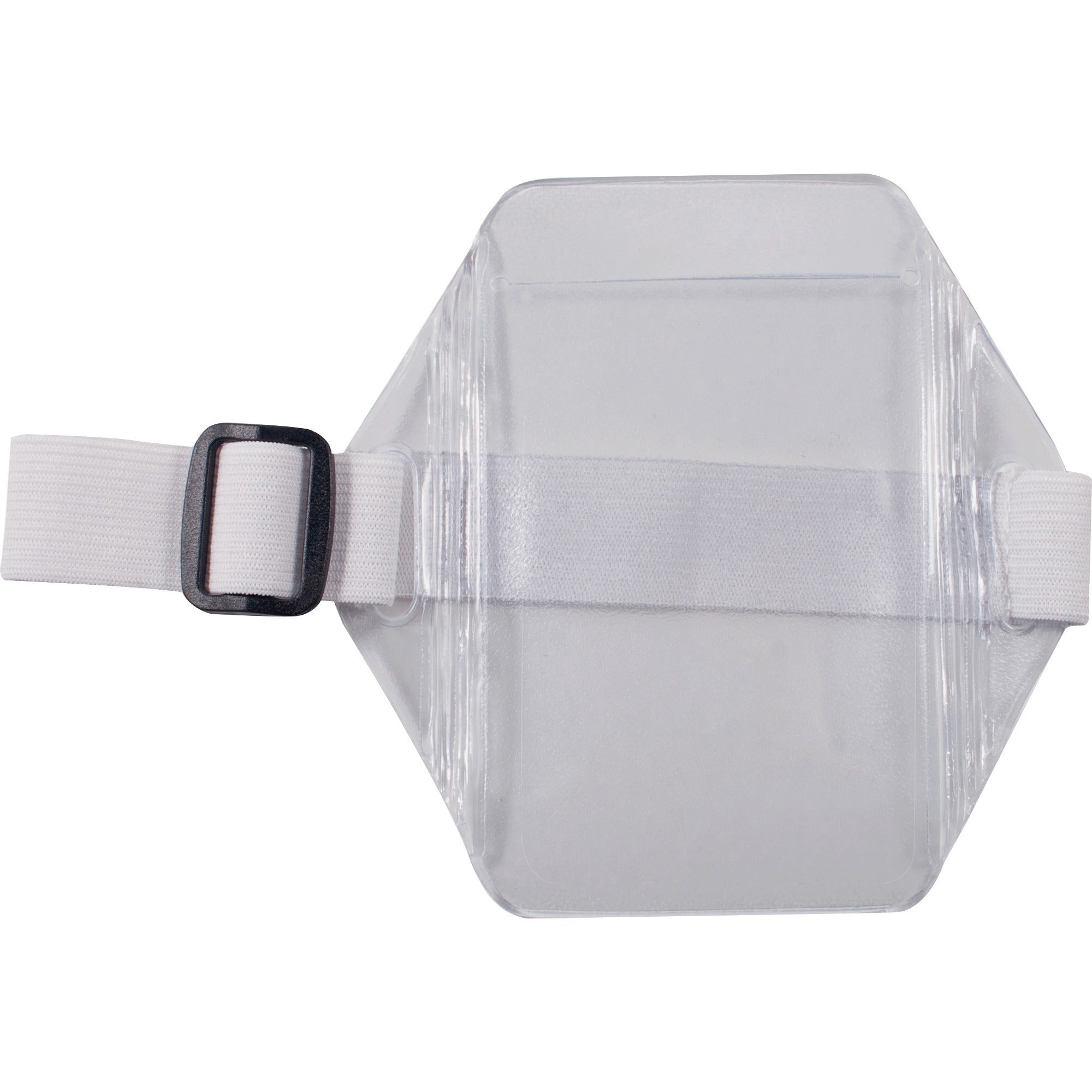 Support 2.50" x 3.50" Media - Vertical - Vinyl, Elastic - White, Clear - Heavy Duty - 12 / Box