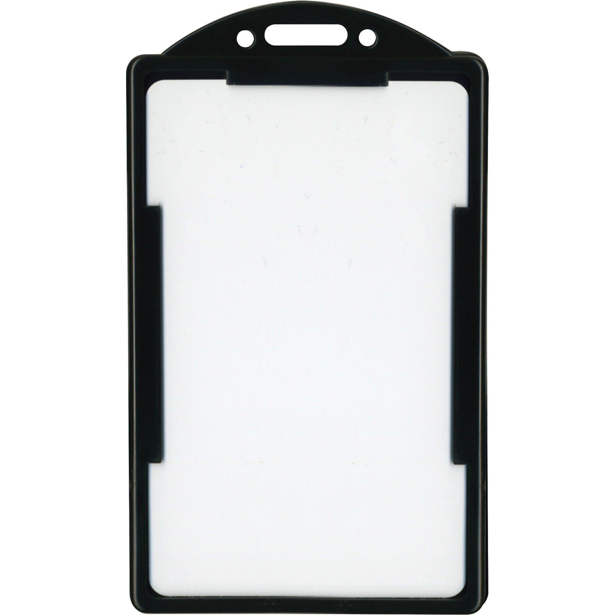 Advantus ID Card Holder, Vertical, Black, Supports 2.13" x 3.38" Media, 25 Pack
