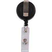 Advantus Snap Clip Retractable ID Reel, Black, Sturdy, 25 Pack