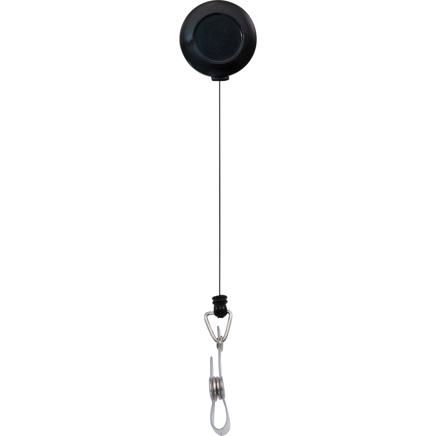 Advantus Snap Clip Retractable ID Reel, Black, Sturdy, 25 Pack