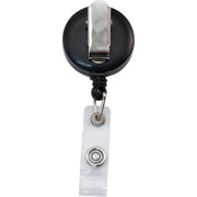 Advantus Snap Clip Retractable ID Reel, Black, Sturdy, 12 Pack