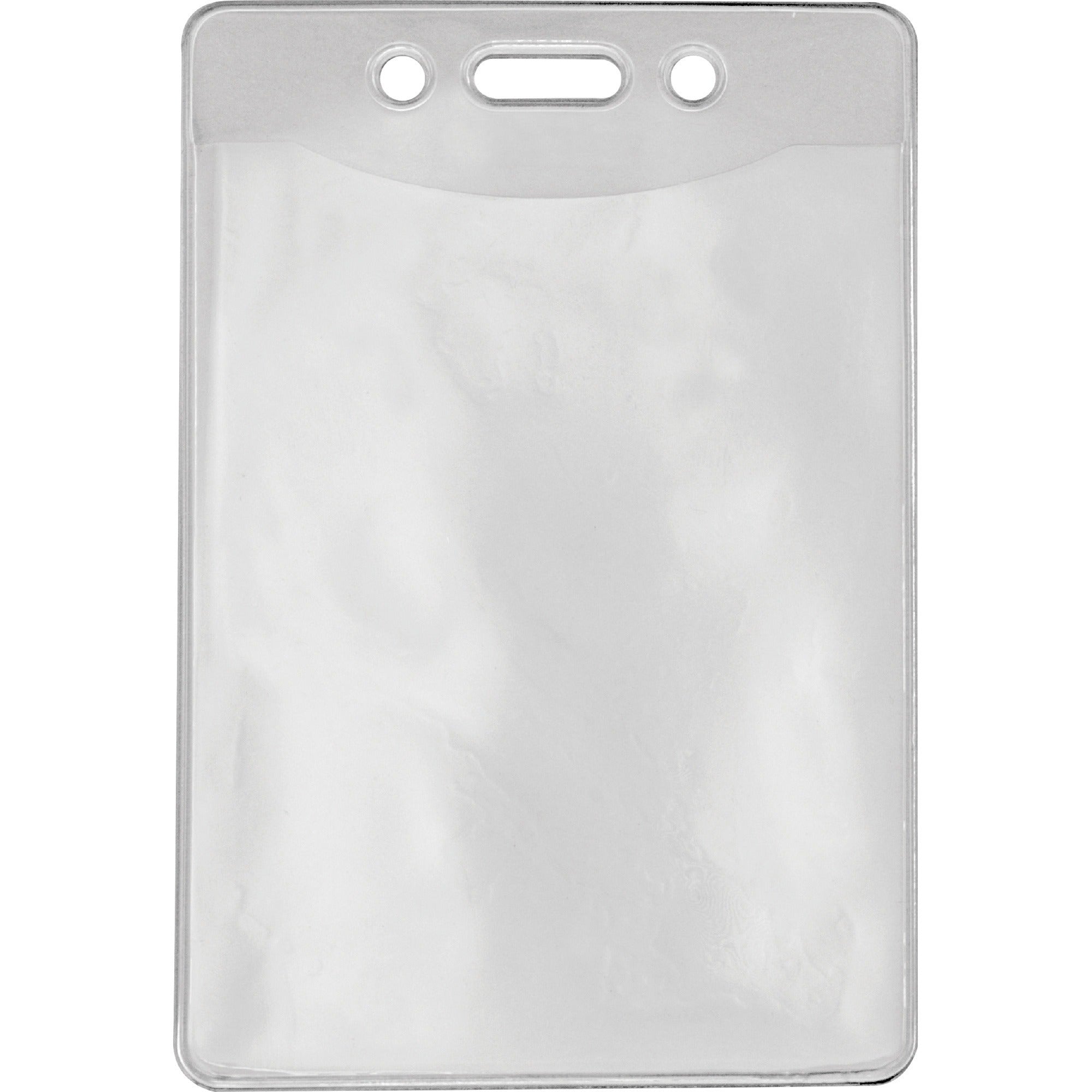 Advantus Government/Military ID Holders, Vertical, Clear Vinyl, Supports 2.88" x 3.88" Media, Durable, 50 Pack