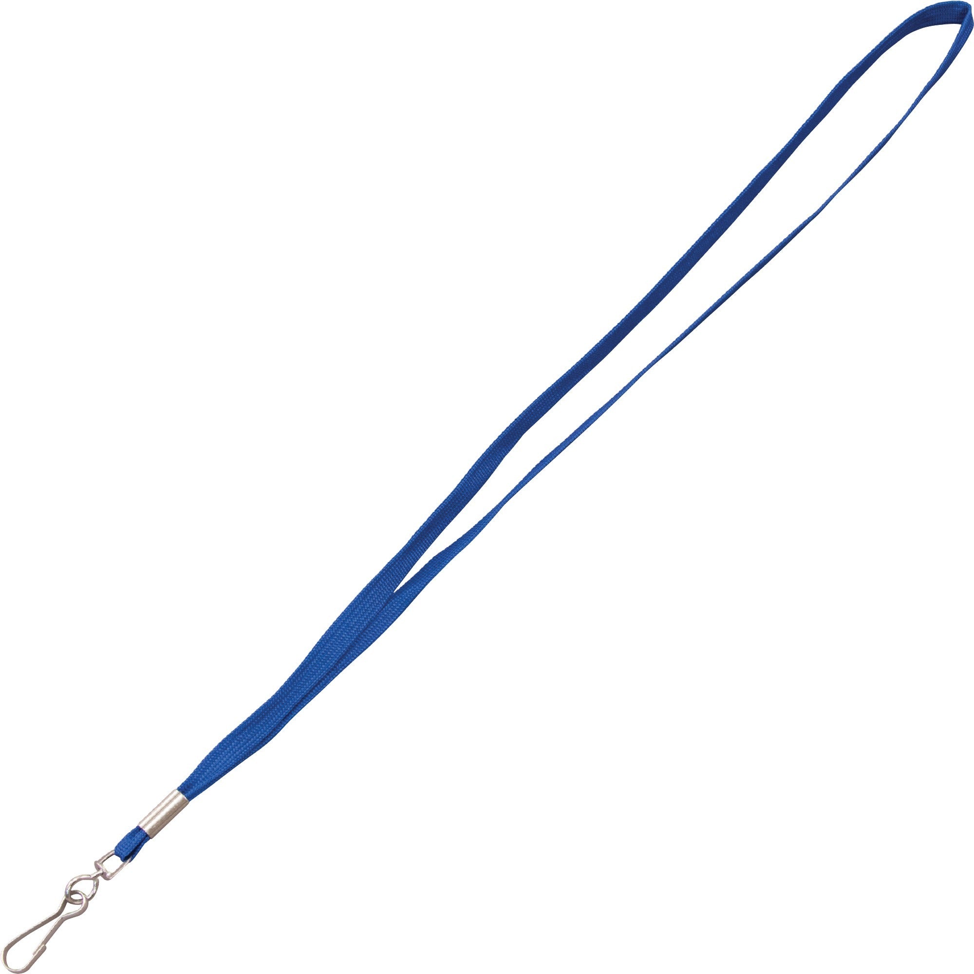 Advantus Metal Clasp Lanyard, 36" Length, Blue, Woven and Metal, 100 per Box
