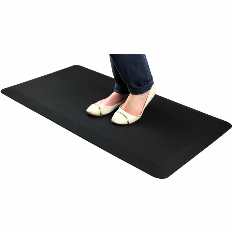 39" Length x 20" Width x 0.800" Depth x 0.800" Thickness - Rectangular - Polyester, Polyurethane - Black - 1 Each