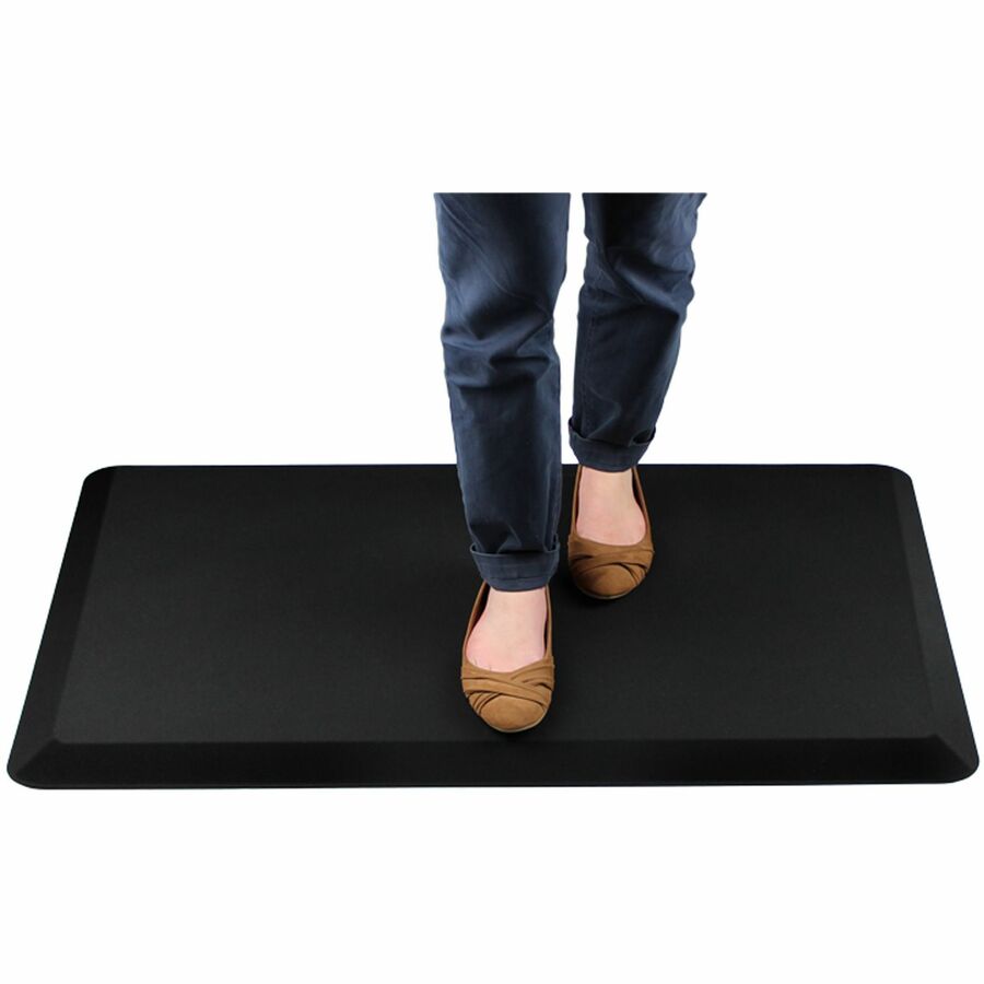 39" Length x 20" Width x 0.800" Depth x 0.800" Thickness - Rectangular - Polyester, Polyurethane - Black - 1 Each