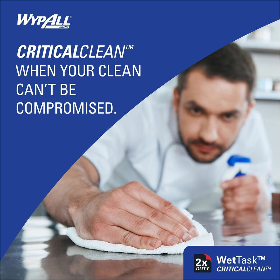 For Multi Surface - Wipe - 6" Length x 12" Width - Disinfectant - White - 140/Roll - 6 / Carton
