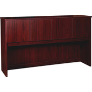 Lorell Prominence 2.0 Hutch, 39"H x 66"W x 16"D, 4 Doors, Mahogany Laminate, Particleboard, 1 Each