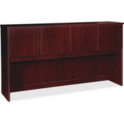 Lorell Prominence 2.0 Hutch, 39"H x 72"W x 16"D, 4 Doors, Particleboard, Laminate Finish, Mahogany, 1 Each