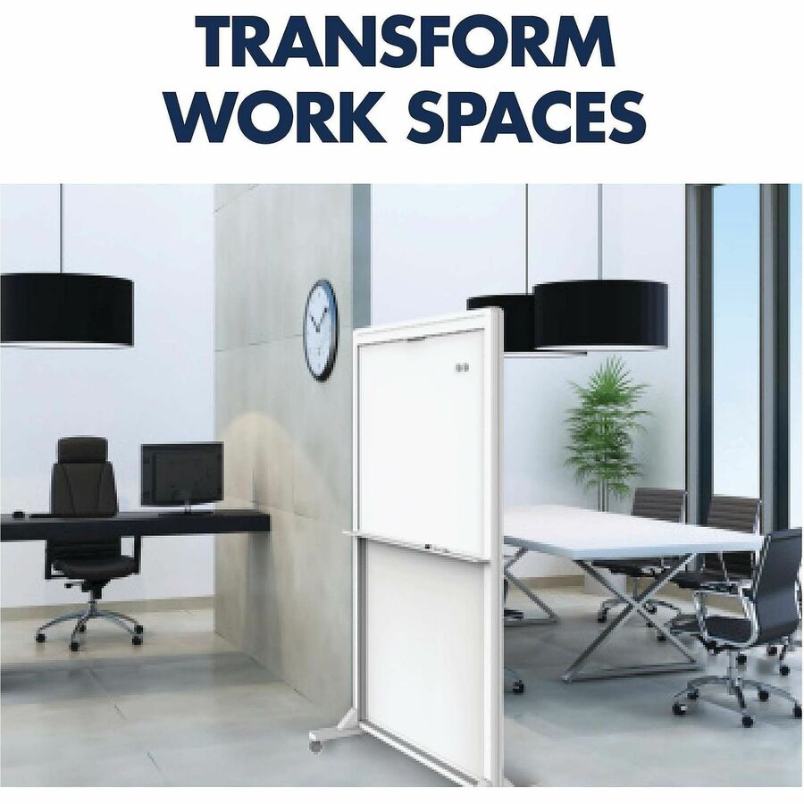 40" (3.3 ft) Width x 68" (5.7 ft) Height - White Painted Steel Surface - White Aluminum, Aluminum Frame - Rectangle - Horizontal - Magnetic - Assembly Required - 1 Each