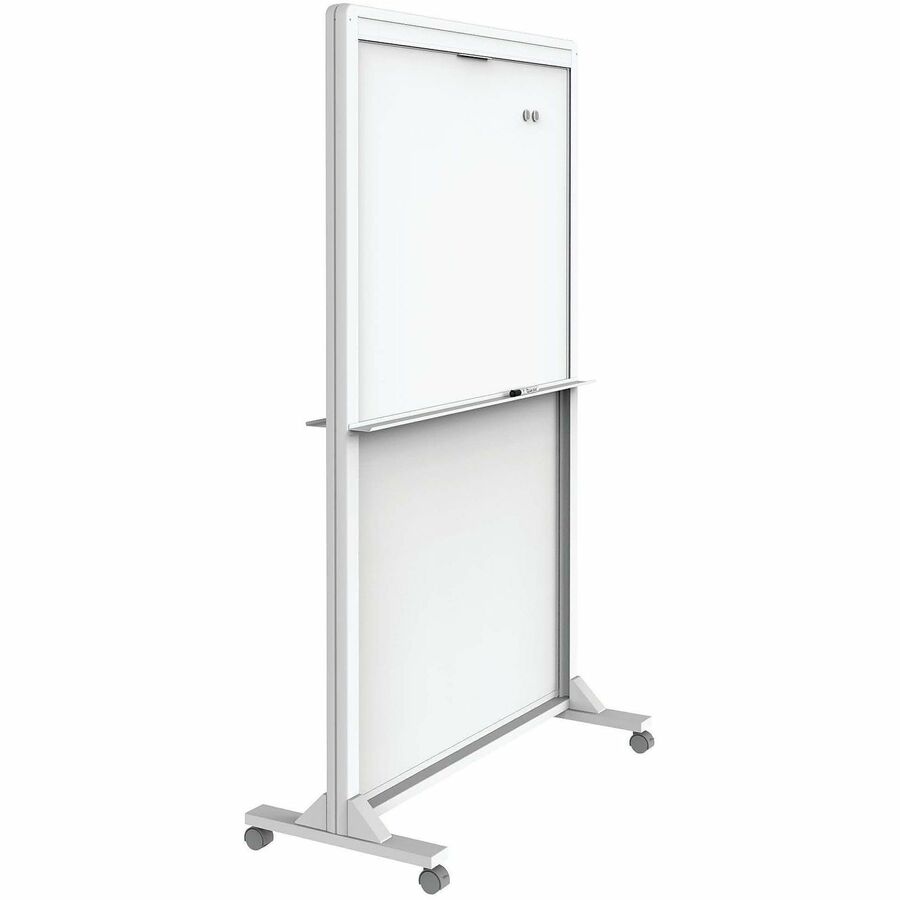 40" (3.3 ft) Width x 68" (5.7 ft) Height - White Painted Steel Surface - White Aluminum, Aluminum Frame - Rectangle - Horizontal - Magnetic - Assembly Required - 1 Each