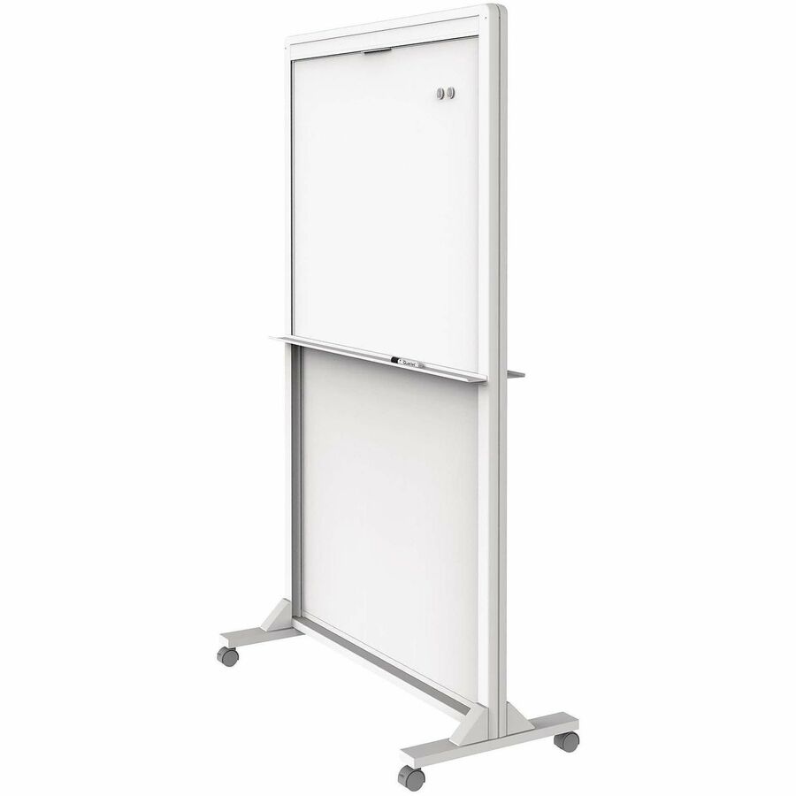 40" (3.3 ft) Width x 68" (5.7 ft) Height - White Painted Steel Surface - White Aluminum, Aluminum Frame - Rectangle - Horizontal - Magnetic - Assembly Required - 1 Each