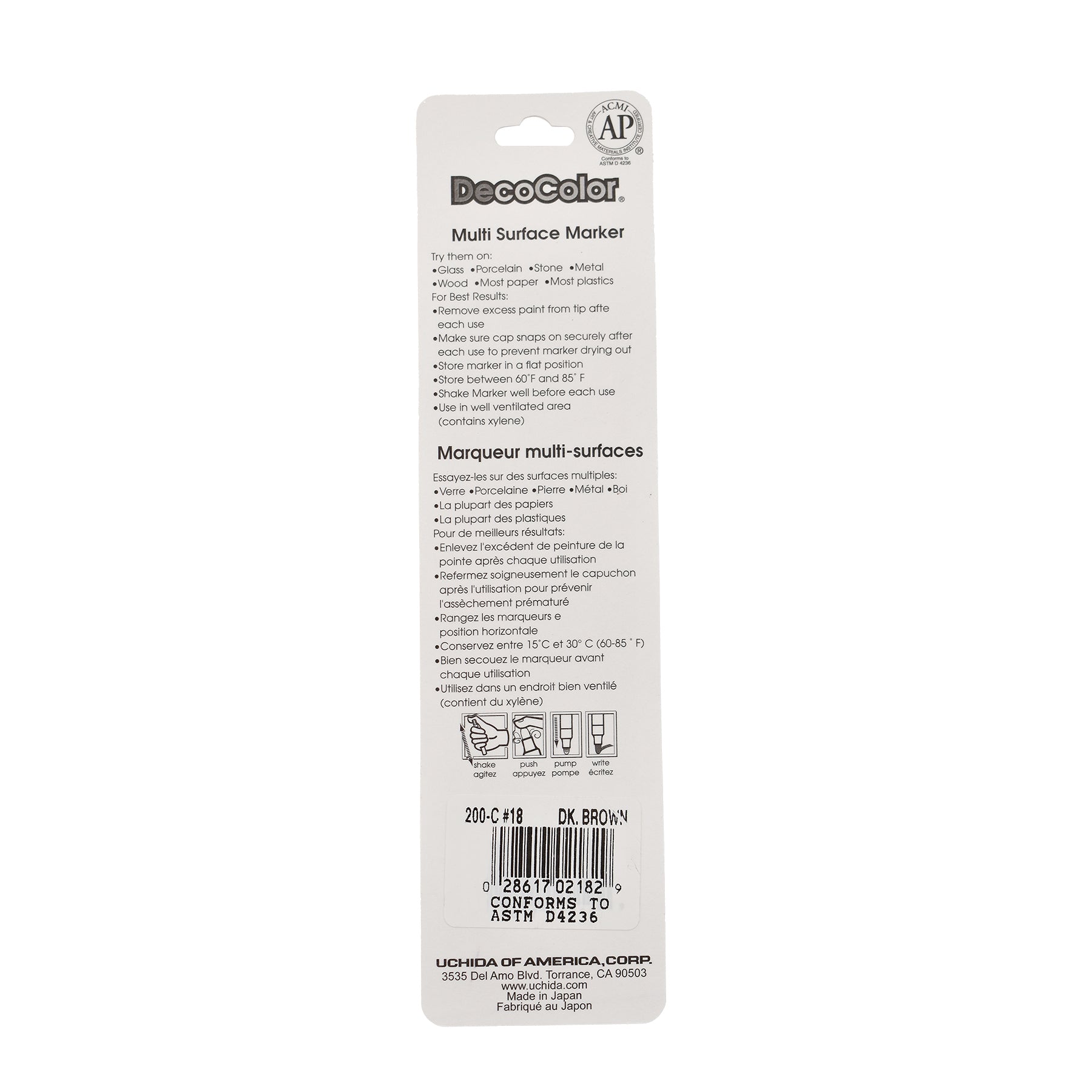 DecoColor® Paint Marker, Fine, 200-S, Dark Brown #18
