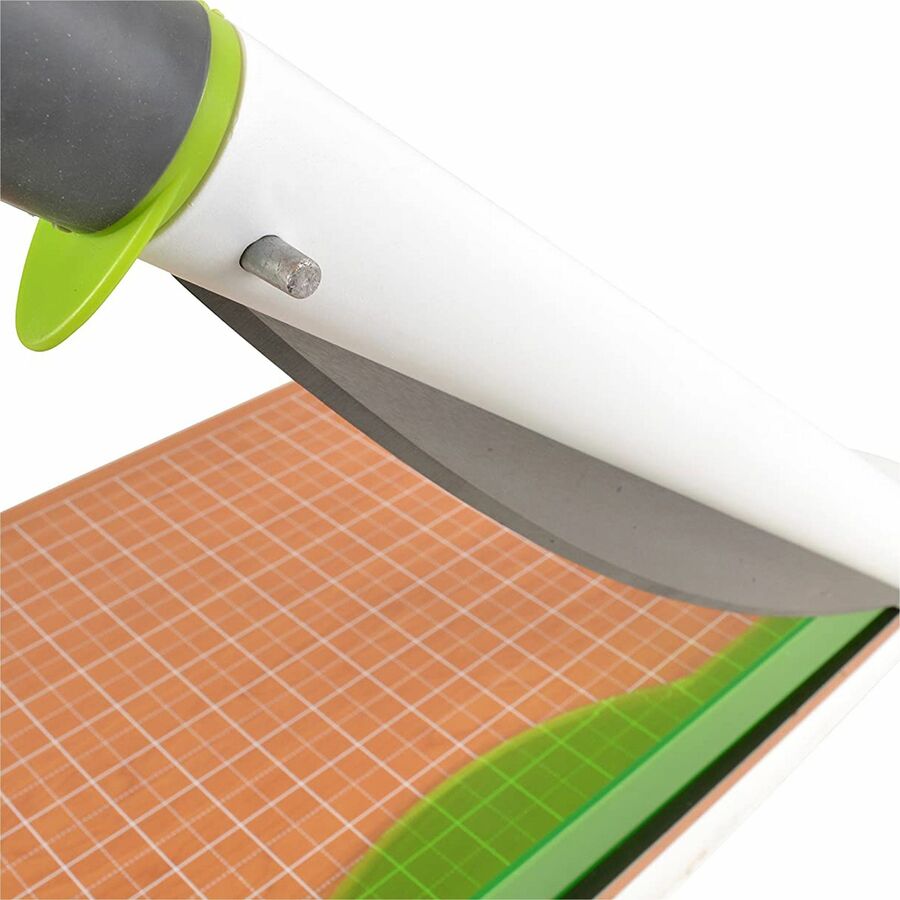 30 Sheet Cutting Capacity - CarboTitanium Blade - 18" Cutting Length - 5.5" Height x 14" Width x 25" Length - Heavy Duty, Lockable, Comfortable, Alignment Grid - Green, White - 1 Each