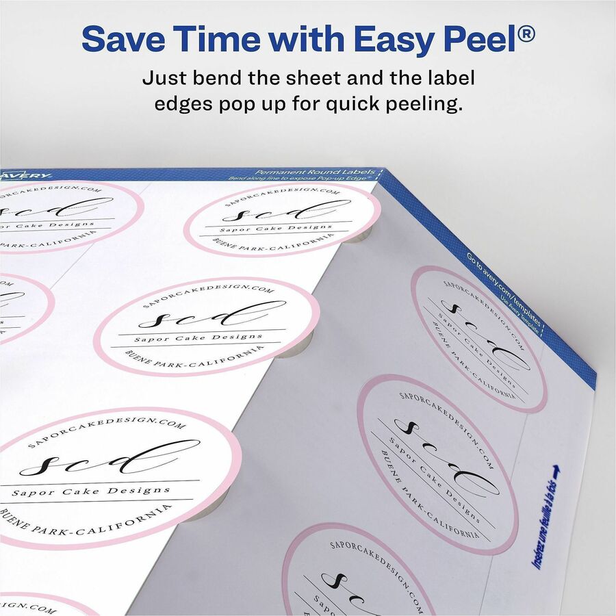 Avery&reg; Printable Round Labels, 3/4" , Matte White, 800 Labels (4221)