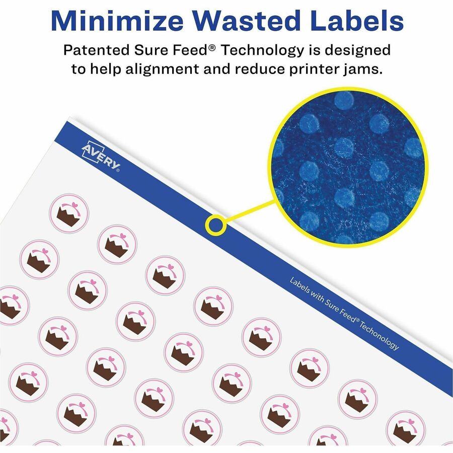 Avery&reg; Printable Round Labels, 3/4" , Matte White, 800 Labels (4221)