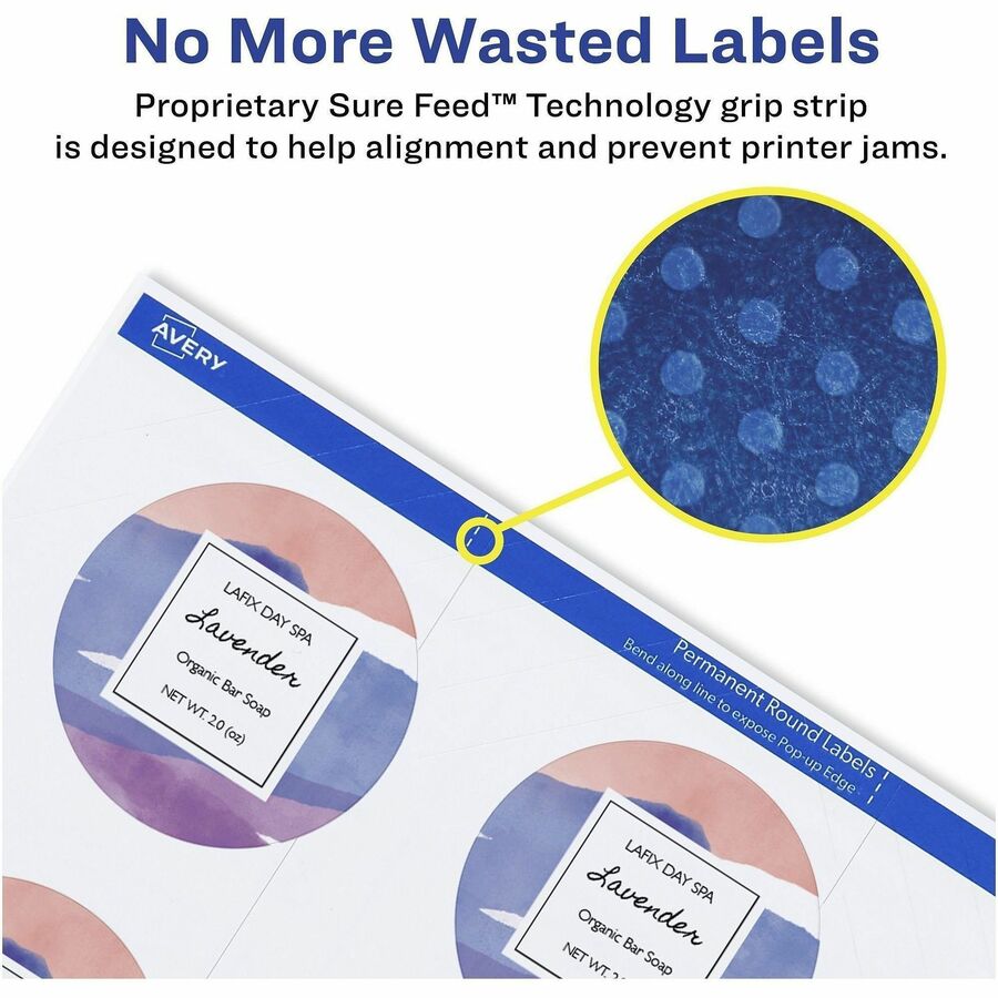 Avery&reg; Printable Round Labels, 3/4" , Matte White, 800 Labels (4221)