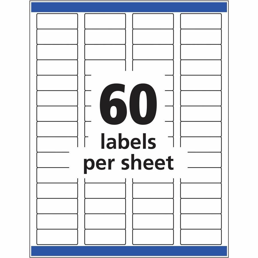 Avery&reg; Easy Peel High Gloss Clear Mailing Labels - 2/3" Width x 1 3/4" Length - Permanent Adhesive - Rectangle - Inkjet, Laser - Clear - Film - 60 / Sheet - 10 Total Sheets - 600 Total Label(s) - 1 Pack