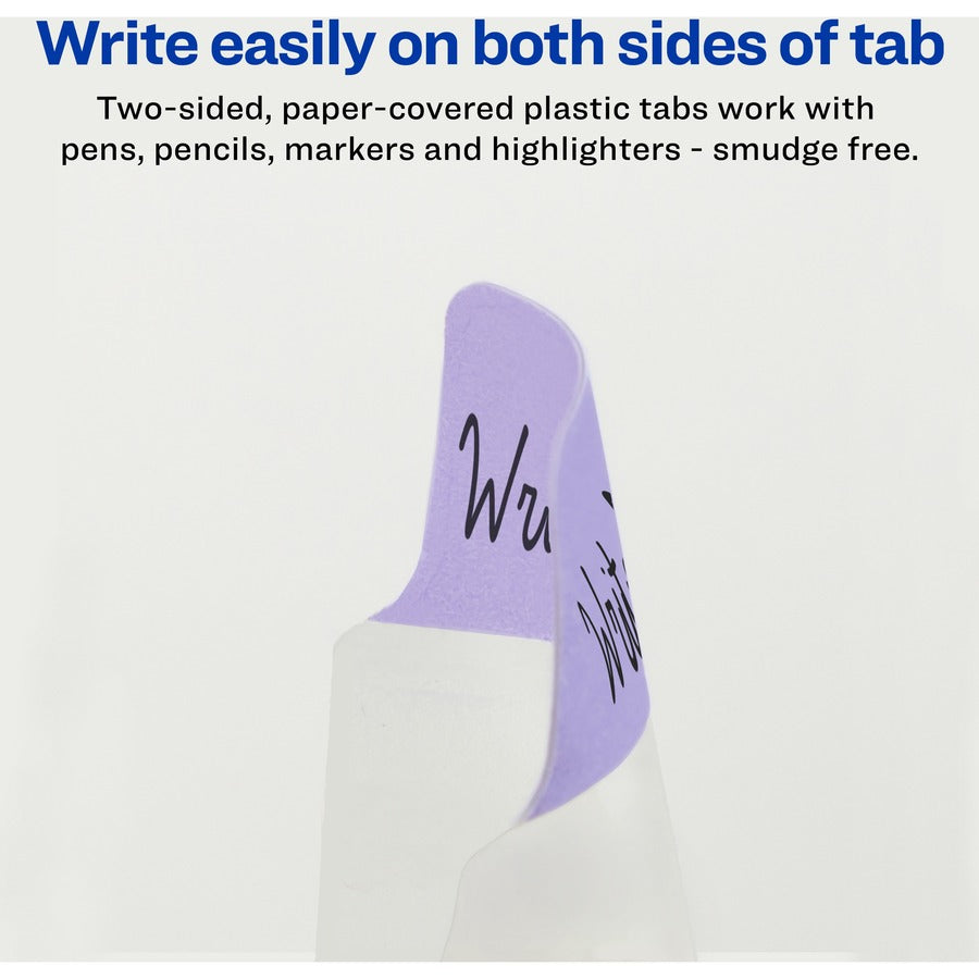 24 Tab(s) - 1.50" Tab Height x 2" Tab Width - Clear Film, Pink Paper, Green, Blue Tab(s) - 24 / Pack