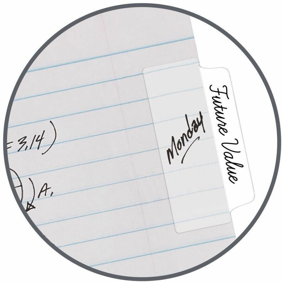 Avery&reg; UltraTabs Filing Tabs - 24 Tab(s) - 1.50" Tab Height x 3" Tab Width - Clear Film, White Paper Tab(s) - 1 Pack