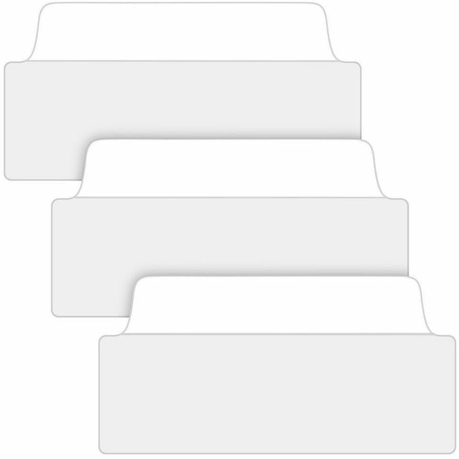 Avery&reg; UltraTabs Filing Tabs - 24 Tab(s) - 1.50" Tab Height x 3" Tab Width - Clear Film, White Paper Tab(s) - 1 Pack