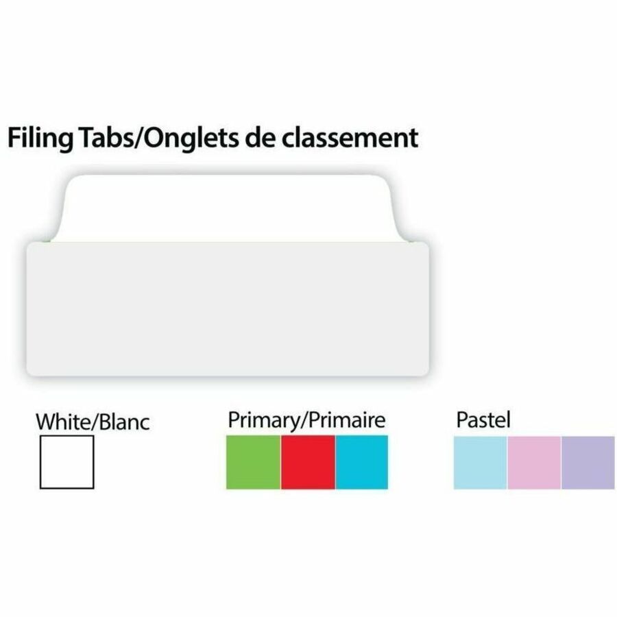 Avery&reg; UltraTabs Filing Tabs - 24 Tab(s) - 1.50" Tab Height x 3" Tab Width - Clear Film, White Paper Tab(s) - 1 Pack