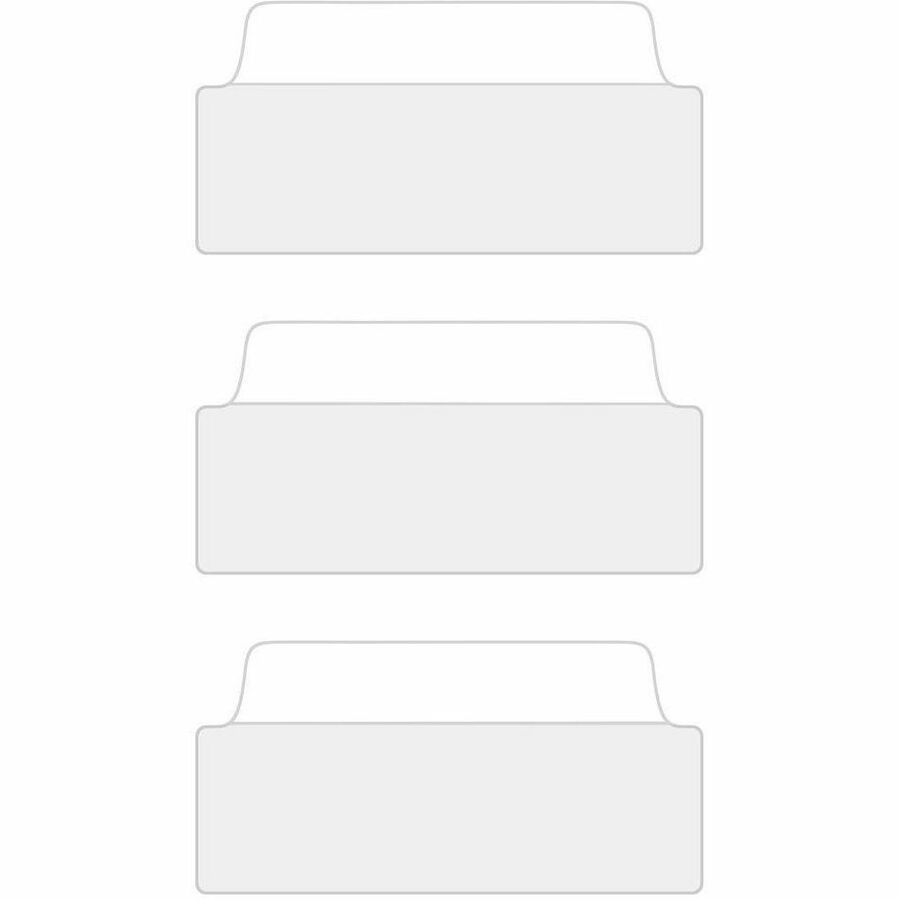 Avery&reg; UltraTabs Filing Tabs - 24 Tab(s) - 1.50" Tab Height x 3" Tab Width - Clear Film, White Paper Tab(s) - 1 Pack