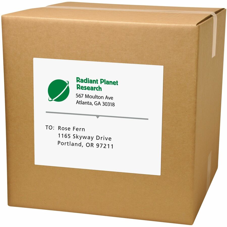 x 8 1/2" Width x 11" Length - Full Sheet - Permanent Adhesive - Laser - Matte - White - Paper - Permanent Adhesive, Stick & Stay, Jam-free, Smudge Resistant, Customizable - 1 / Sheet - 500 Total Sheets - 500 Total Label(s) - 1 Box