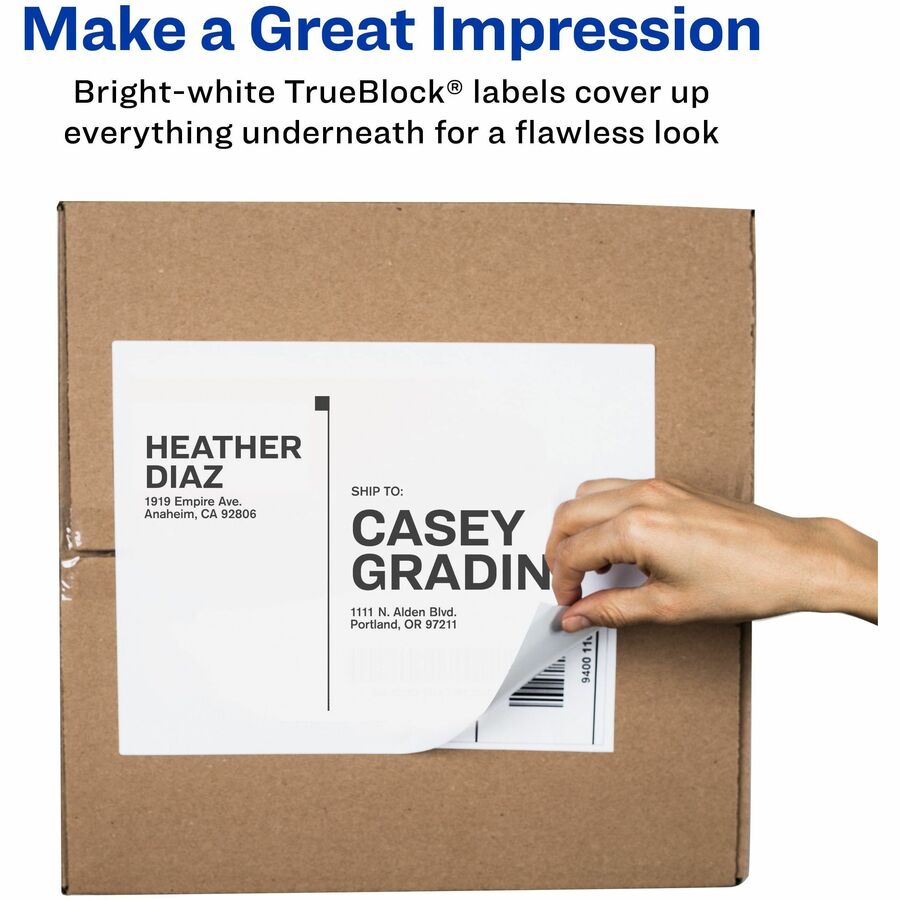x 8 1/2" Width x 11" Length - Full Sheet - Permanent Adhesive - Laser - Matte - White - Paper - Permanent Adhesive, Jam Resistant, Smudge Resistant, Customizable, Stick & Stay, Curl Resistant - 1 / Sheet - 500 Total Sheets - 500 Total Label(s) - 500 / Box