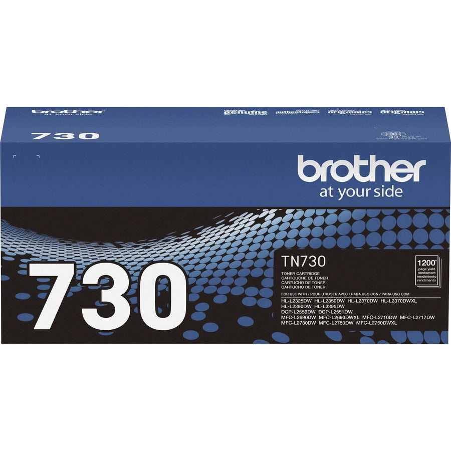 Brother TN-730 Original Laser Toner Cartridge - Black - 1 Each