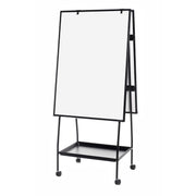 29.5" (2.5 ft) Width x 41.7" (3.5 ft) Height - Melamine Surface - Black Aluminum Frame - Black Stand - Rectangle - Portable - Assembly Required - 1 Each - TAA Compliant