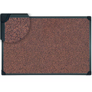 MasterVision Maya Series Techcork Board - 48" Board Height x 36" Board Width - Brown Rubber Surface - Self-healing - Black Aluminum Frame - 1 Each