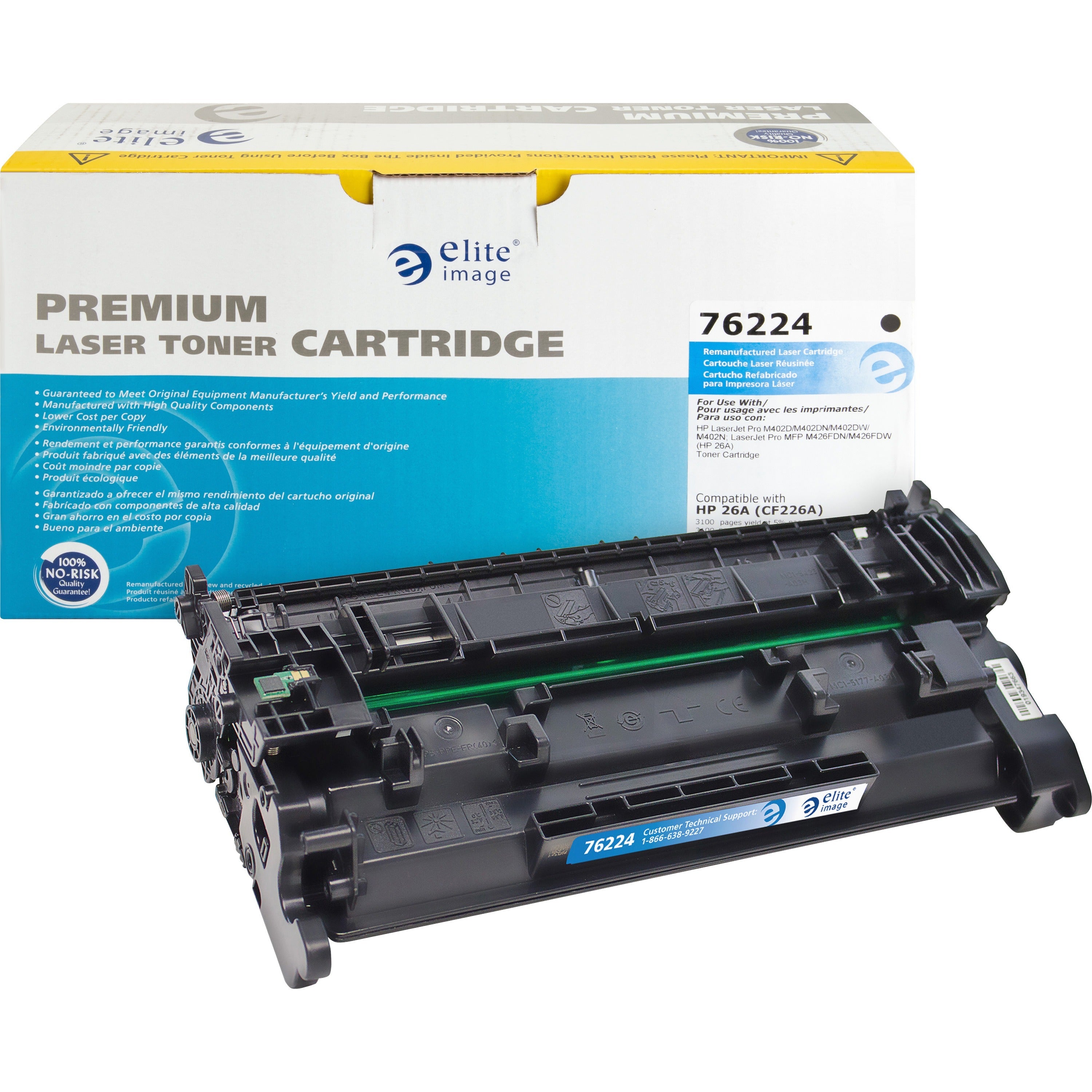 Elite Image Remanufactured Laser Toner Cartridge 26A (CF226A) - Black - 1 Each