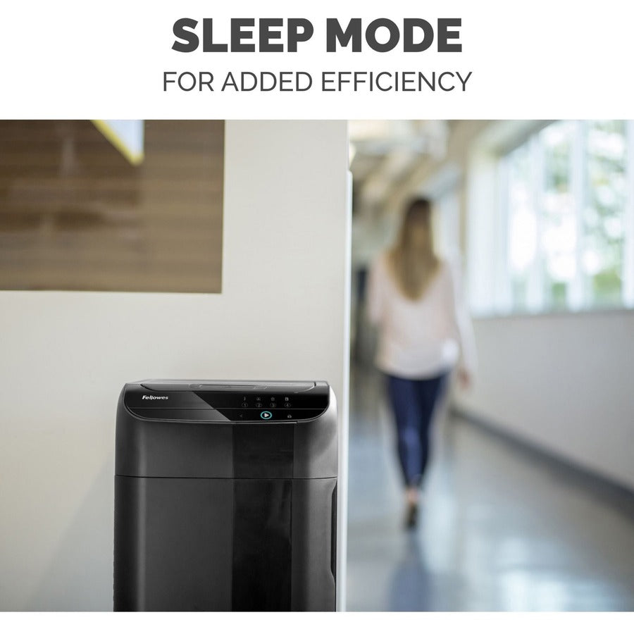 Continuous Shredder - Cross Cut - 550 Per Pass - for shredding Staples, Paper Clip, Paper, CD, DVD, Credit Card, Junk Mail - 0.156" x 1.500" Shred Size - P-4 - 11 ft/min - 9" Throat - 22 gal Wastebin Capacity - Black