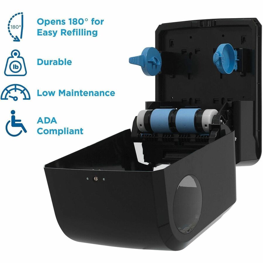 16" Height x 12.9" Width x 8.9" Depth - Black - Durable, Heavy Duty, Touch-free - 1 Each